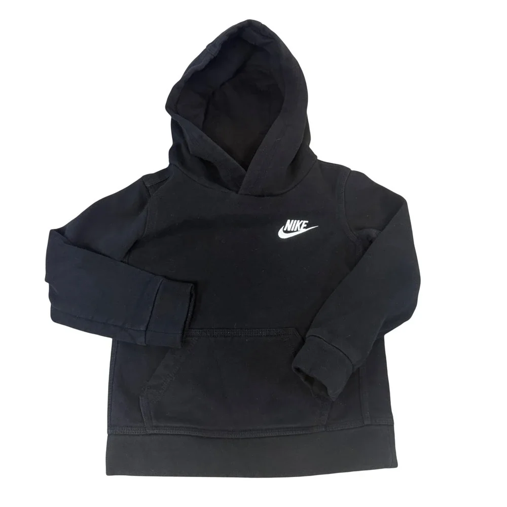 Nike Kids 3T Black Pullover Hoodie Fleece Embroidered Futura Logo Sportswear